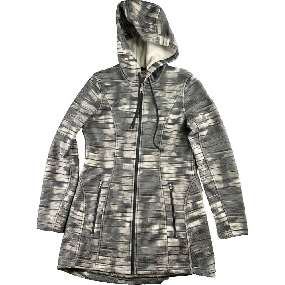 SPYDER Endure Novelty Jacket Women’s Med Grey Camo Zip Mid Weight Fleece Lined